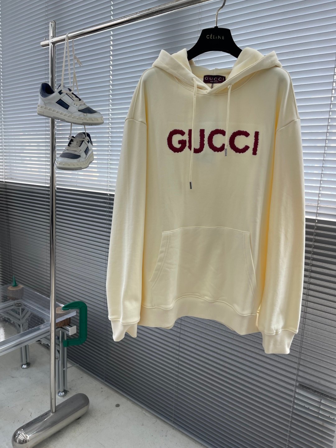 Gucci高仿刺繡字母連帽衛衣430克純棉慵懶寬鬆OS版型