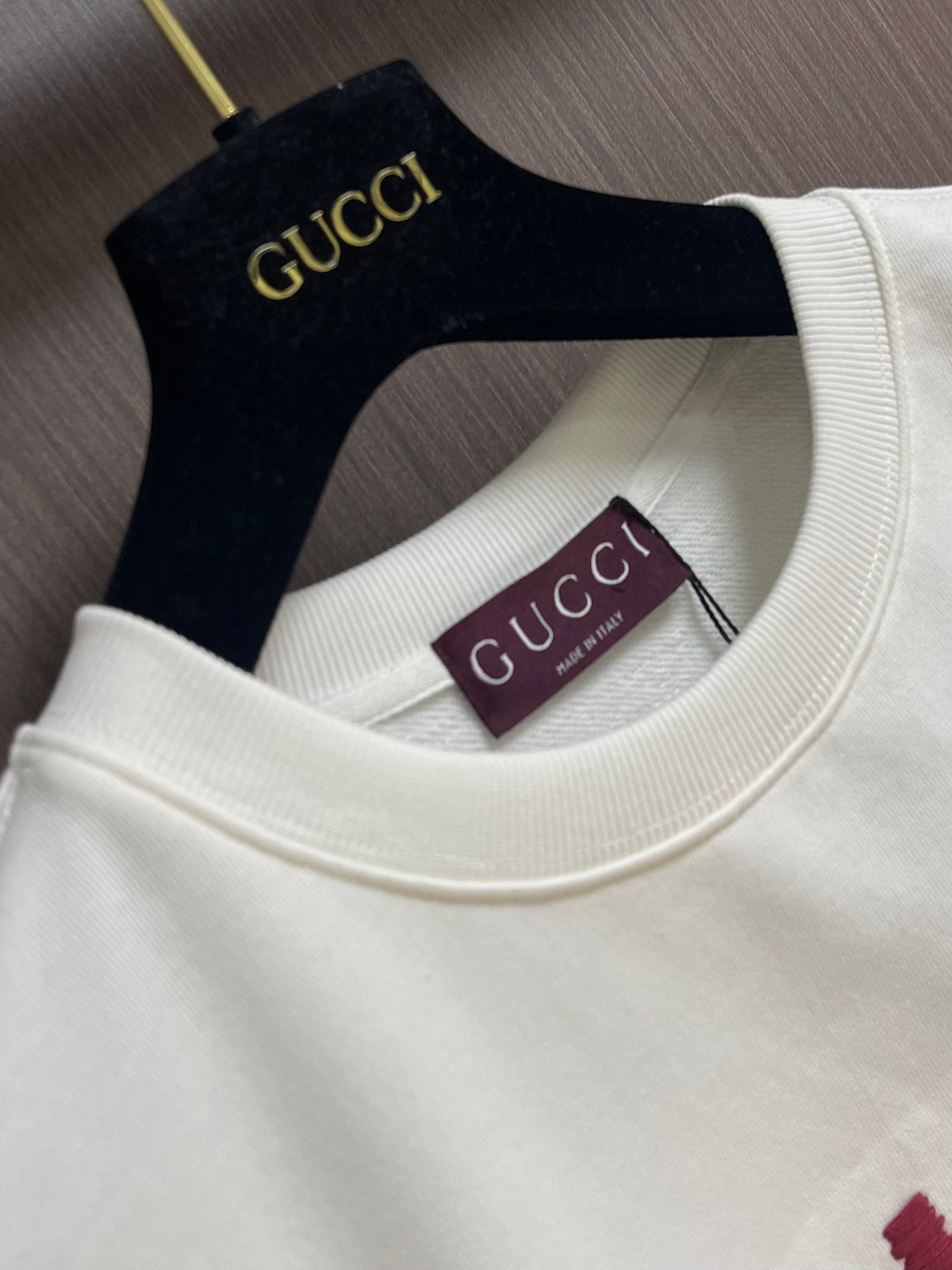 Gucci高仿經典撞色刺繡圓領衛衣480克純棉2025SS男女款
