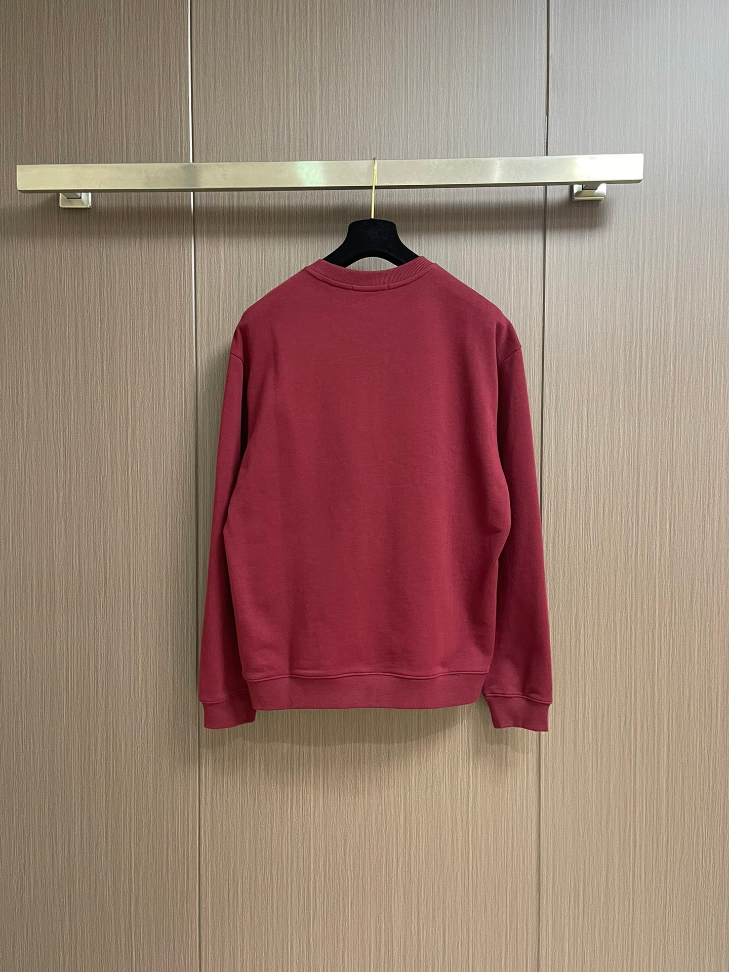 Gucci高仿酒紅色撞色刺繡圓領衛衣480克純棉2025SS男女款