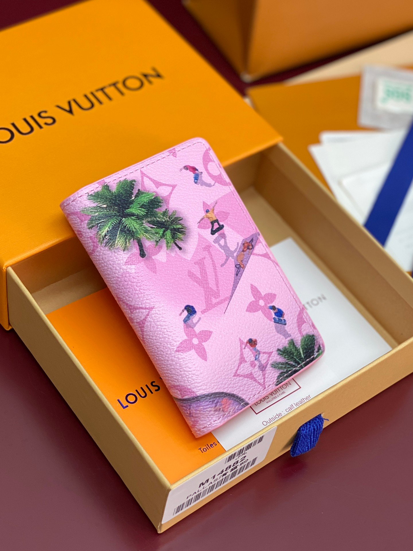 LV M14882 卡包 滑雪粉 Colored Monogram 高仿原單 短夾 卡片夾
