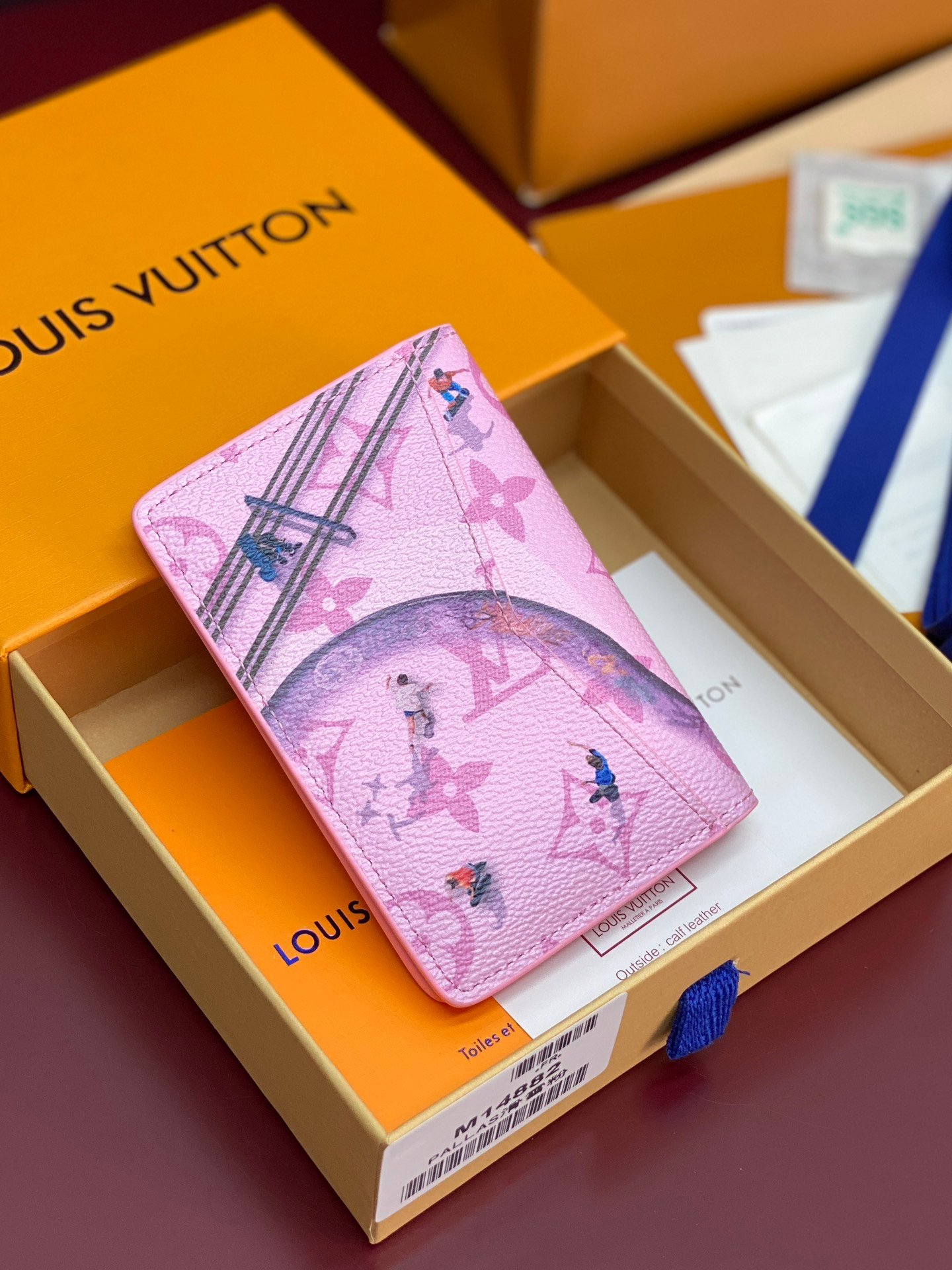 LV M14882 卡包 滑雪粉 Colored Monogram 高仿原單 短夾 卡片夾
