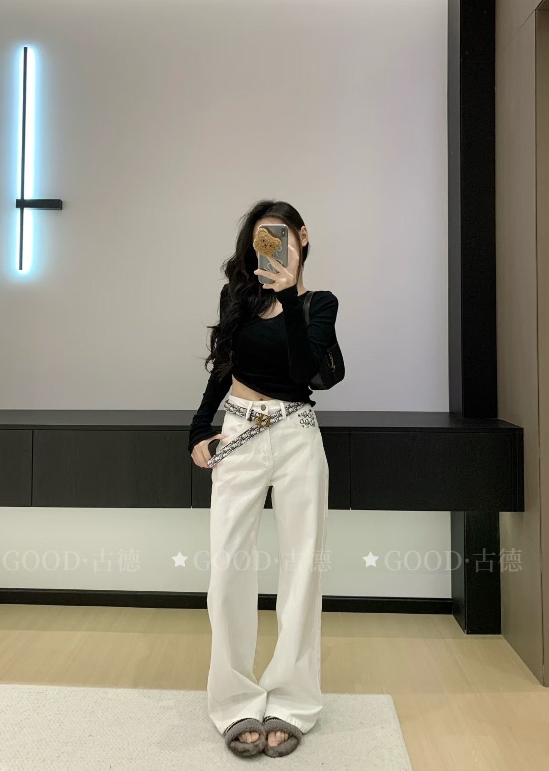 Dior高仿春夏口袋老花刺繡直筒牛仔褲2025新款百搭舒適