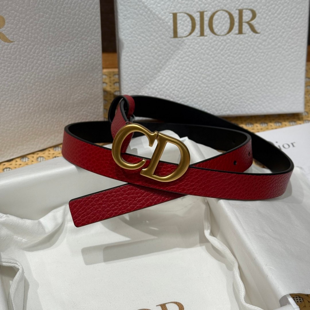 Dior原單馬鞍腰帶2cm纖細時尚休閒復古金屬CD扣