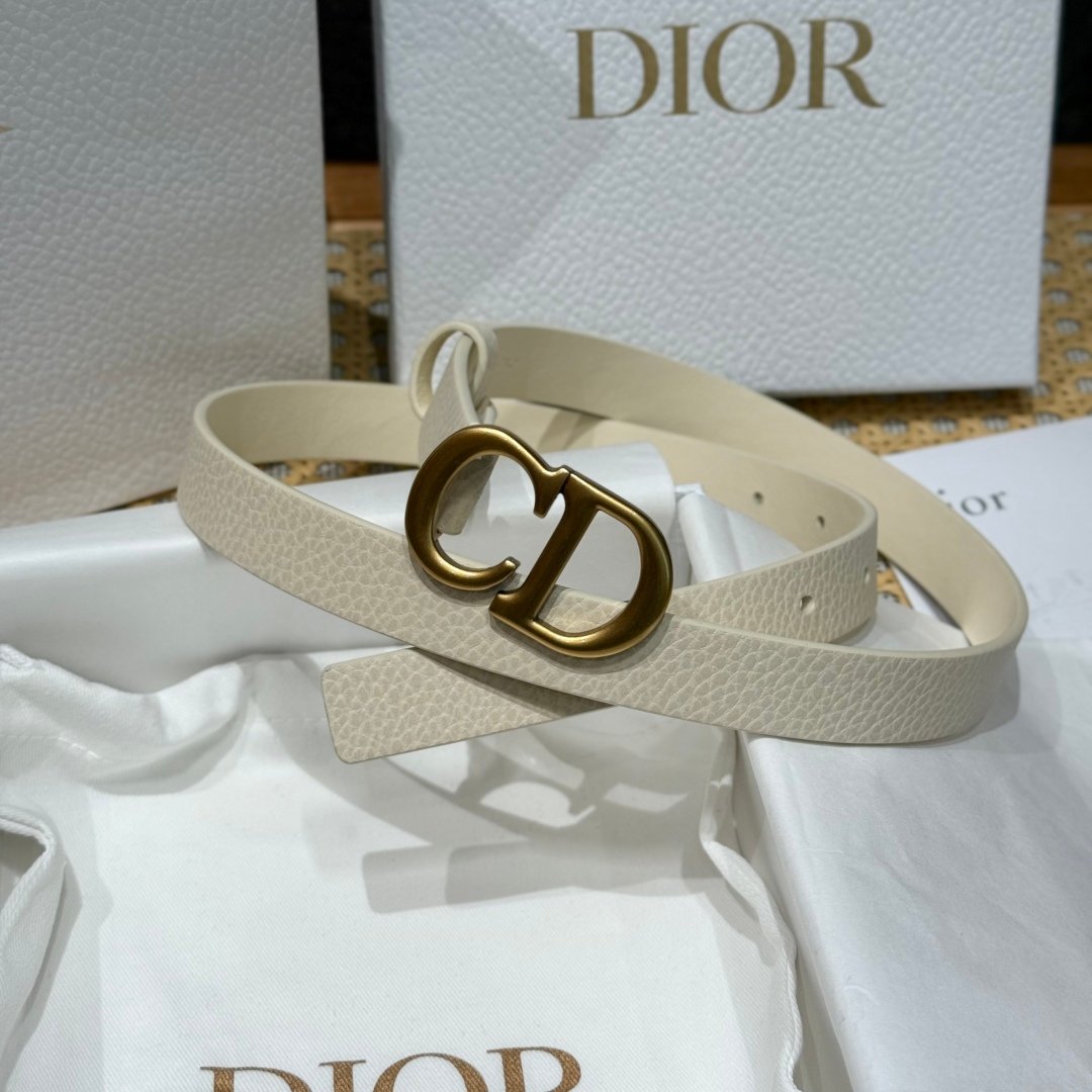 Dior高仿馬鞍腰帶2cm細款時尚休閒復古金屬CD扣