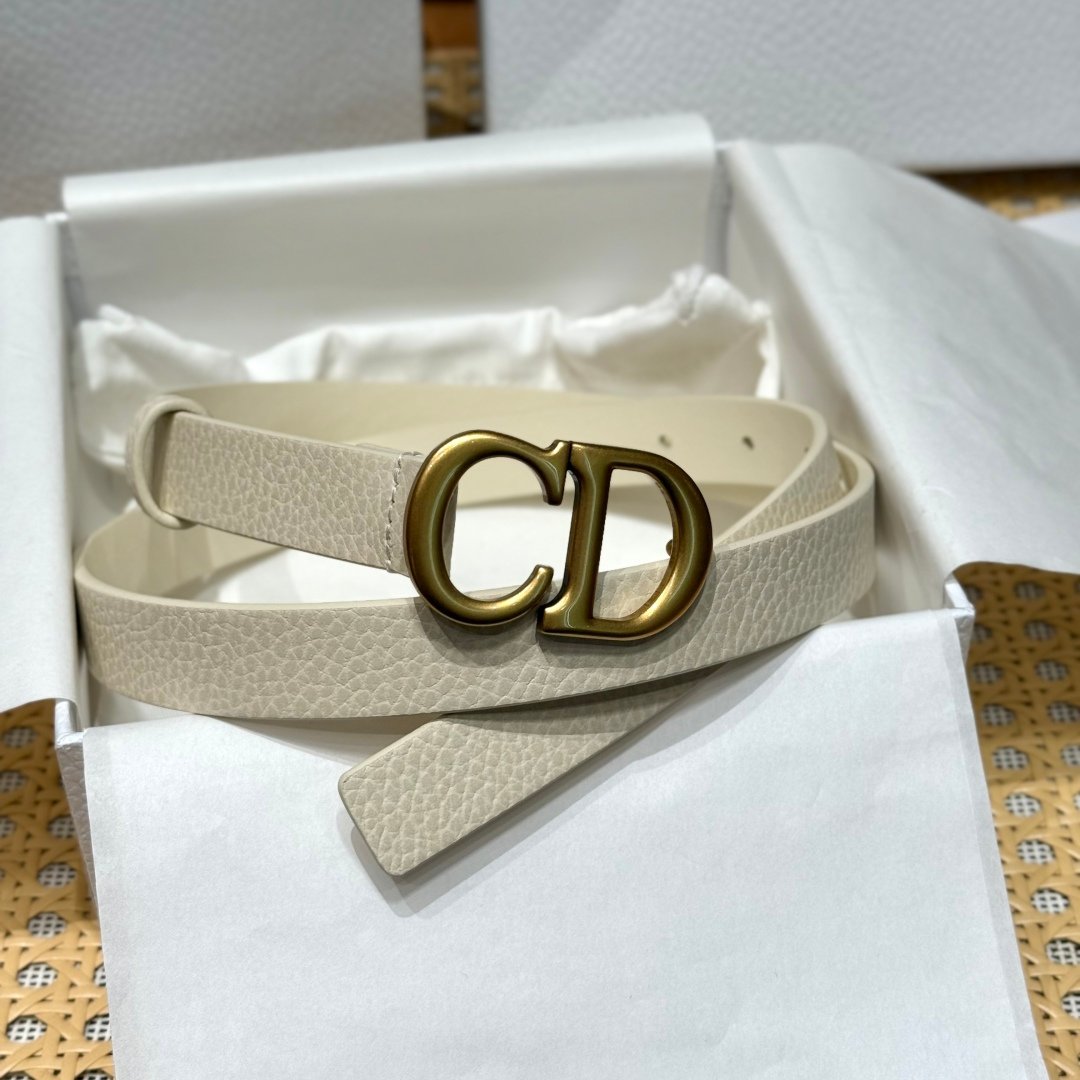 Dior復刻馬鞍腰帶2cm細款時尚休閒復古金屬CD扣