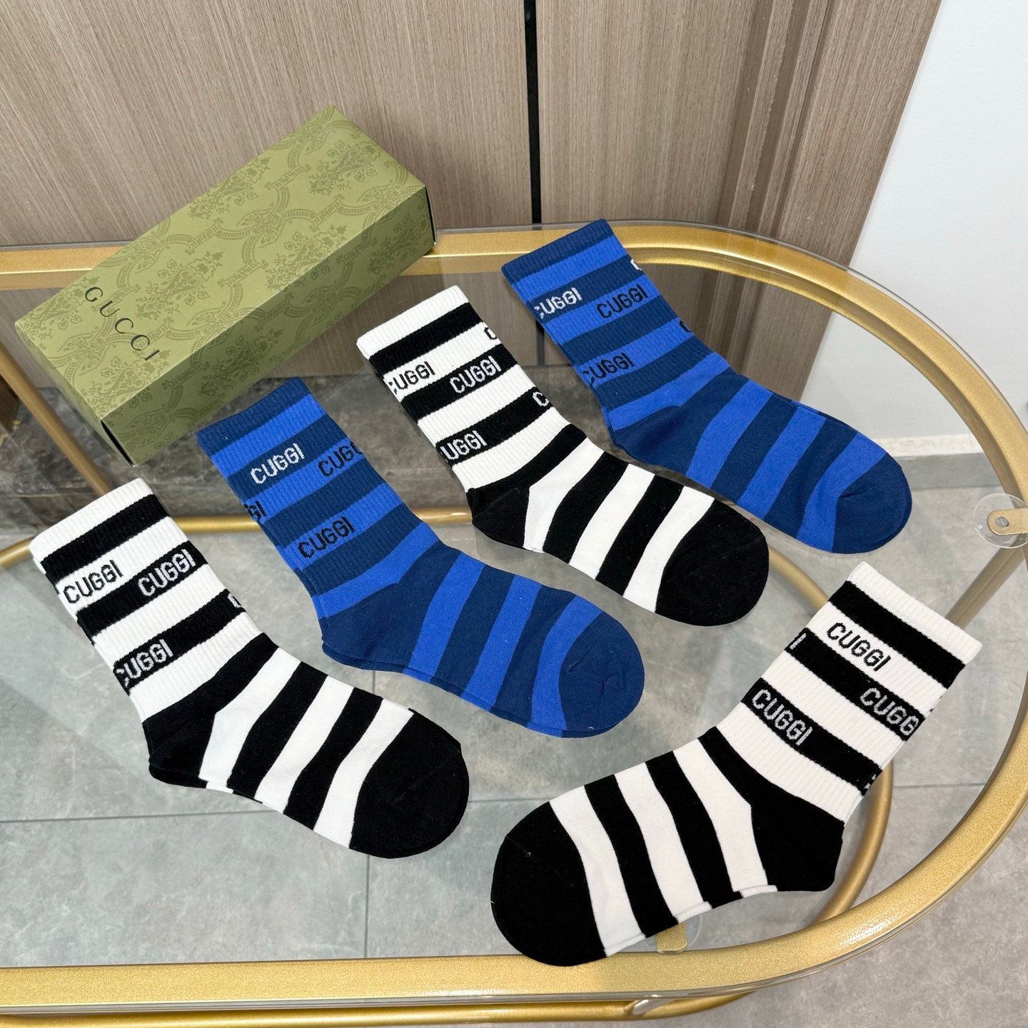 Gucci高仿五雙裝字母襪潮流體香襪網紅必備