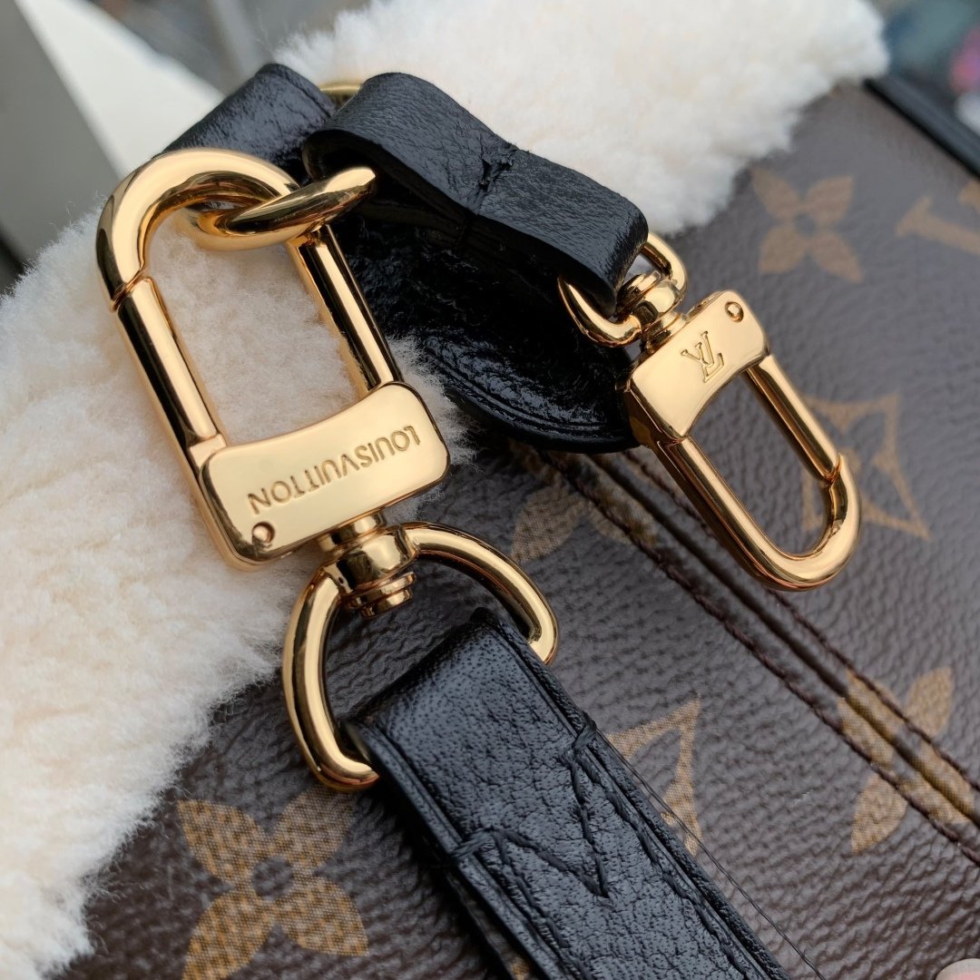 LV 頂級原單 M26315 Neverfull Inside Out BB 手袋 Monogram 羊毛皮 Teddygram 雙面小號
