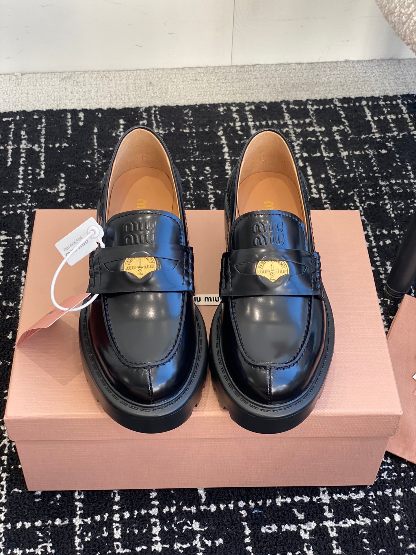 MiuMiu 高仿金币厚底乐福鞋 新款輕便復古百搭圓頭女鞋