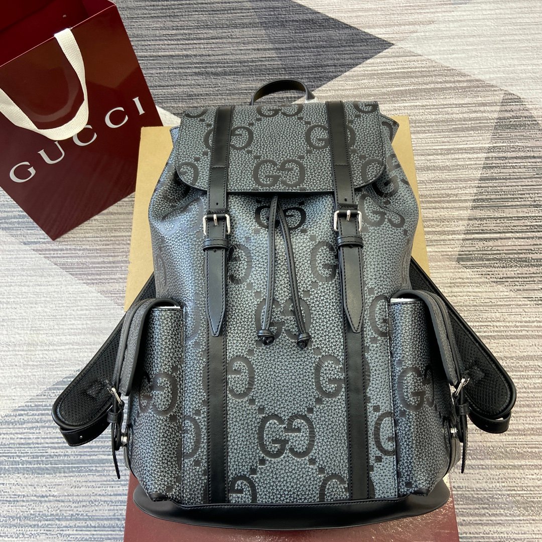Gucci 精品仿製 GG背包 黑灰經典款高質感潮流款625770
