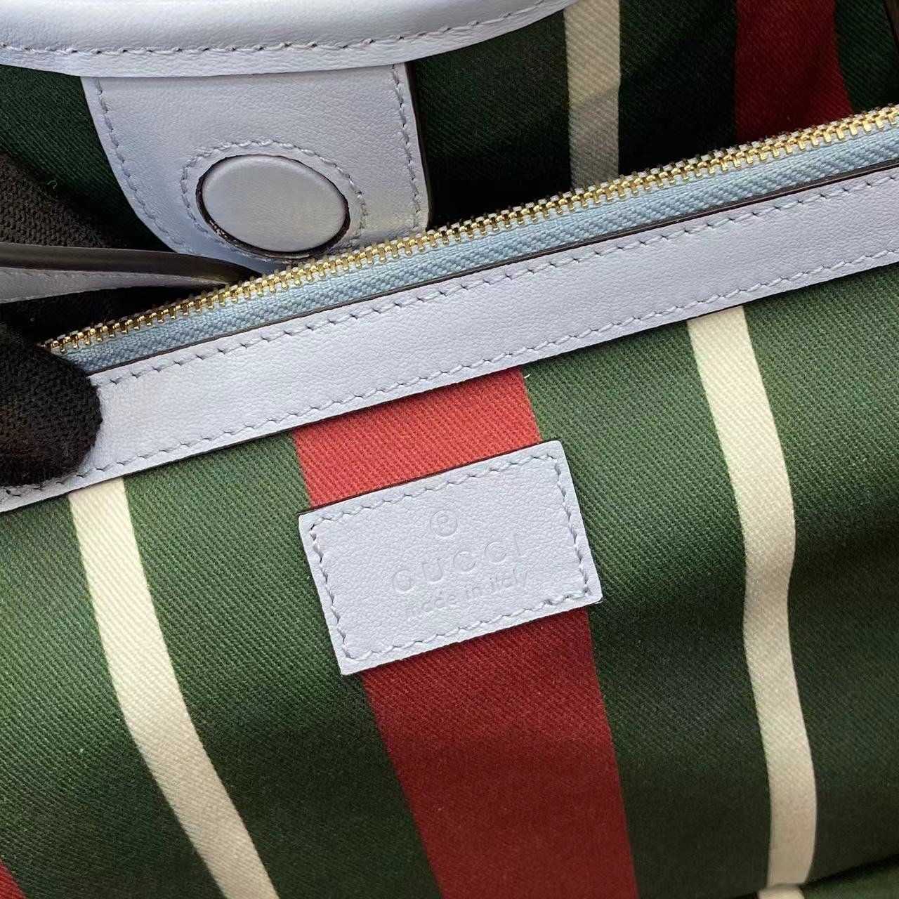 Gucci高仿托特包淡藍飾邊設計優雅大容量義大利風815213