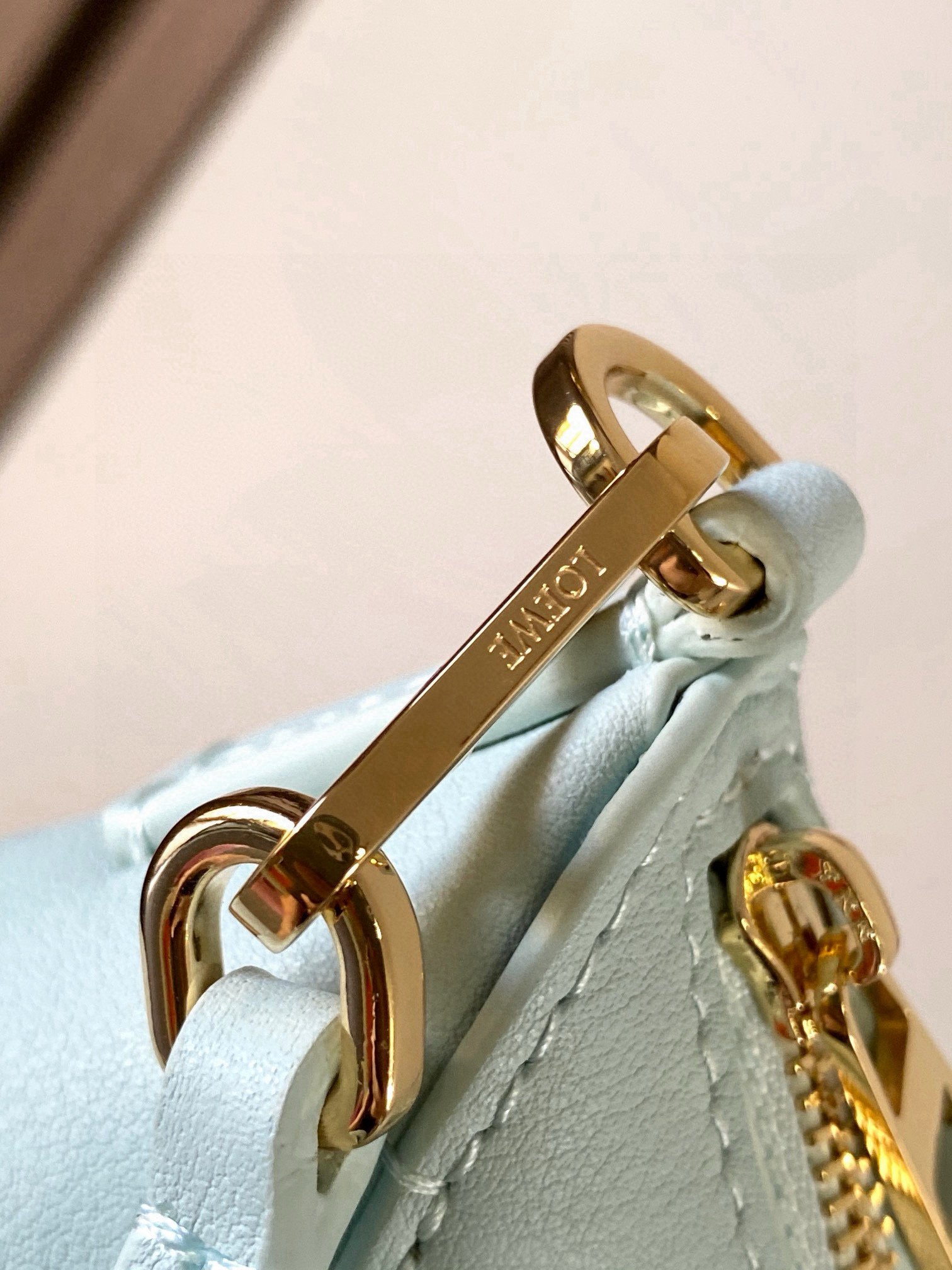 Loewe頂級原單Puzzle Fold手袋冰川藍亮面納帕牛皮幾何立體設計