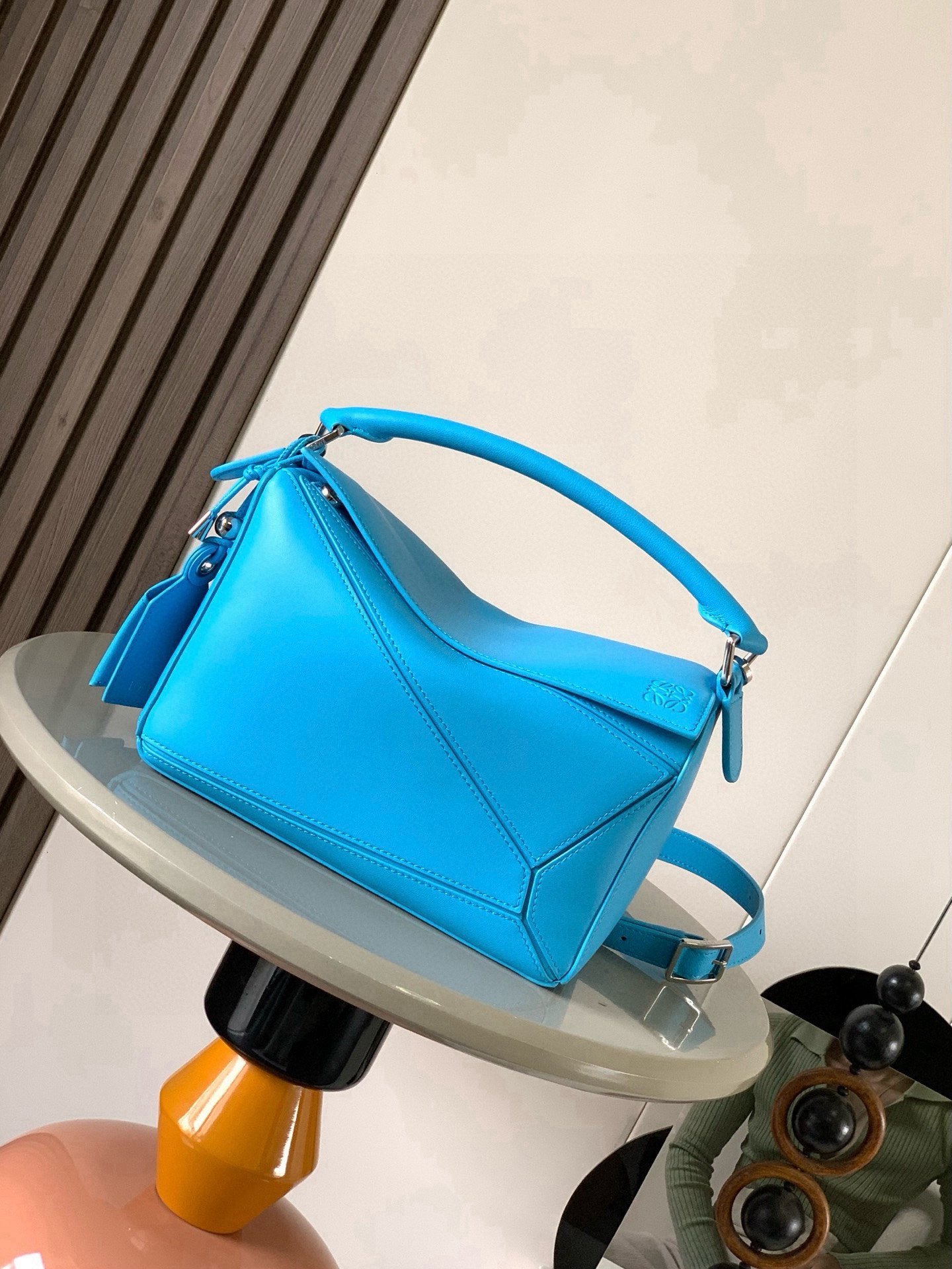 Loewe一比一Puzzle手袋小號深海藍新款幾何立體設計輕盈羊皮質感