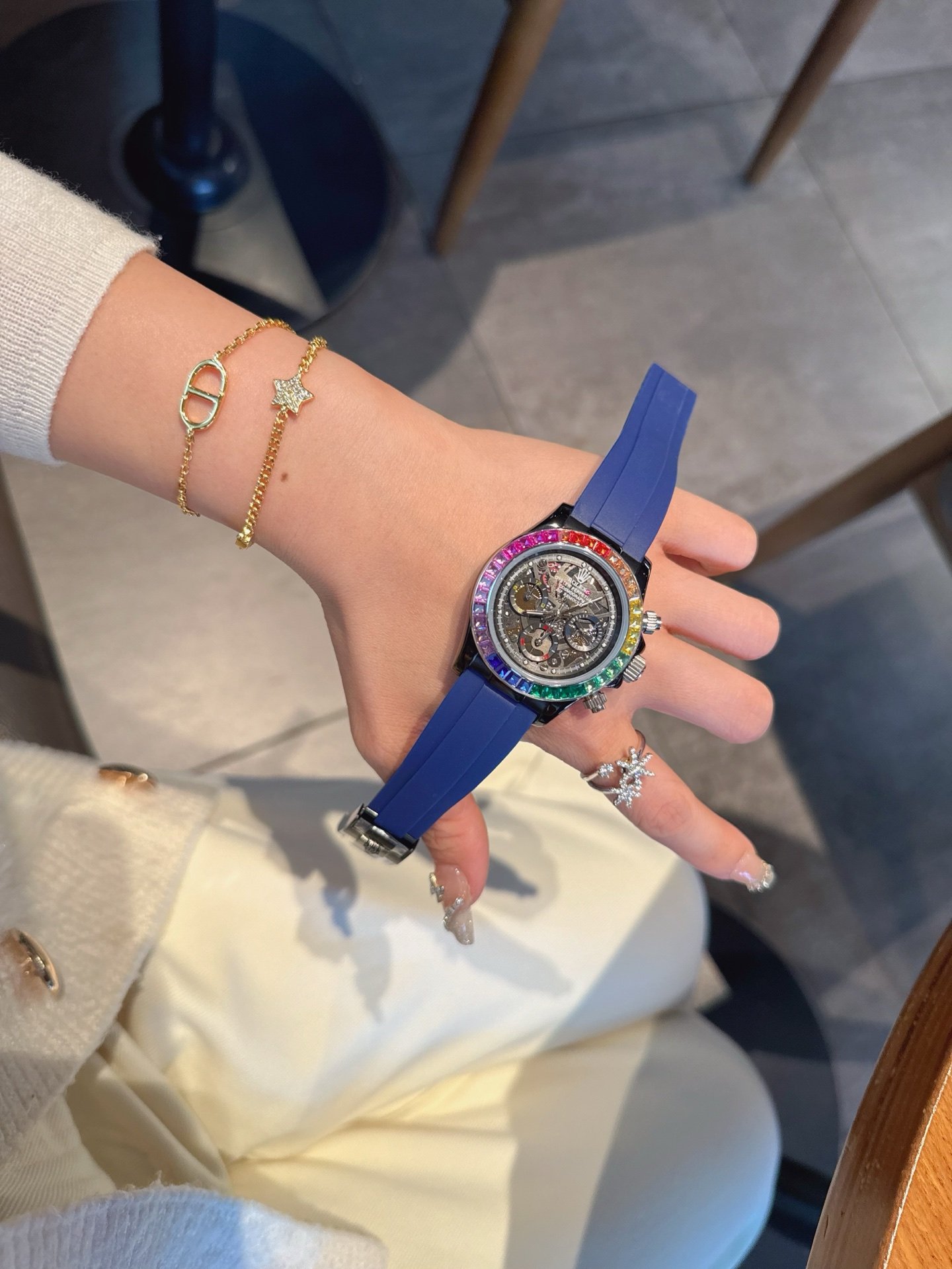 ROLEX 勞力士頂級原單迪通拿鏤空腕錶 316L 精鋼計時款 超強夜光奢華設計