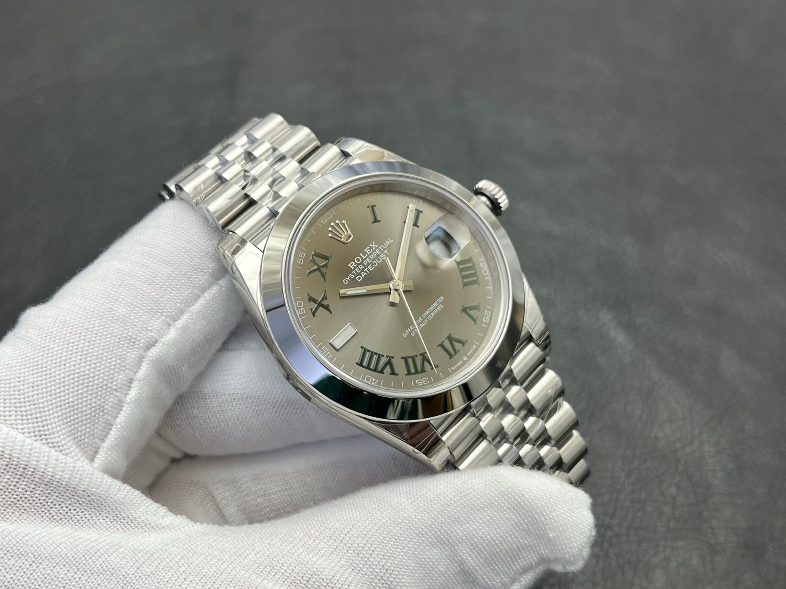 Rolex 高仿Datejust 36mm 灰面羅馬刻度腕錶 自動機械 經典商務款