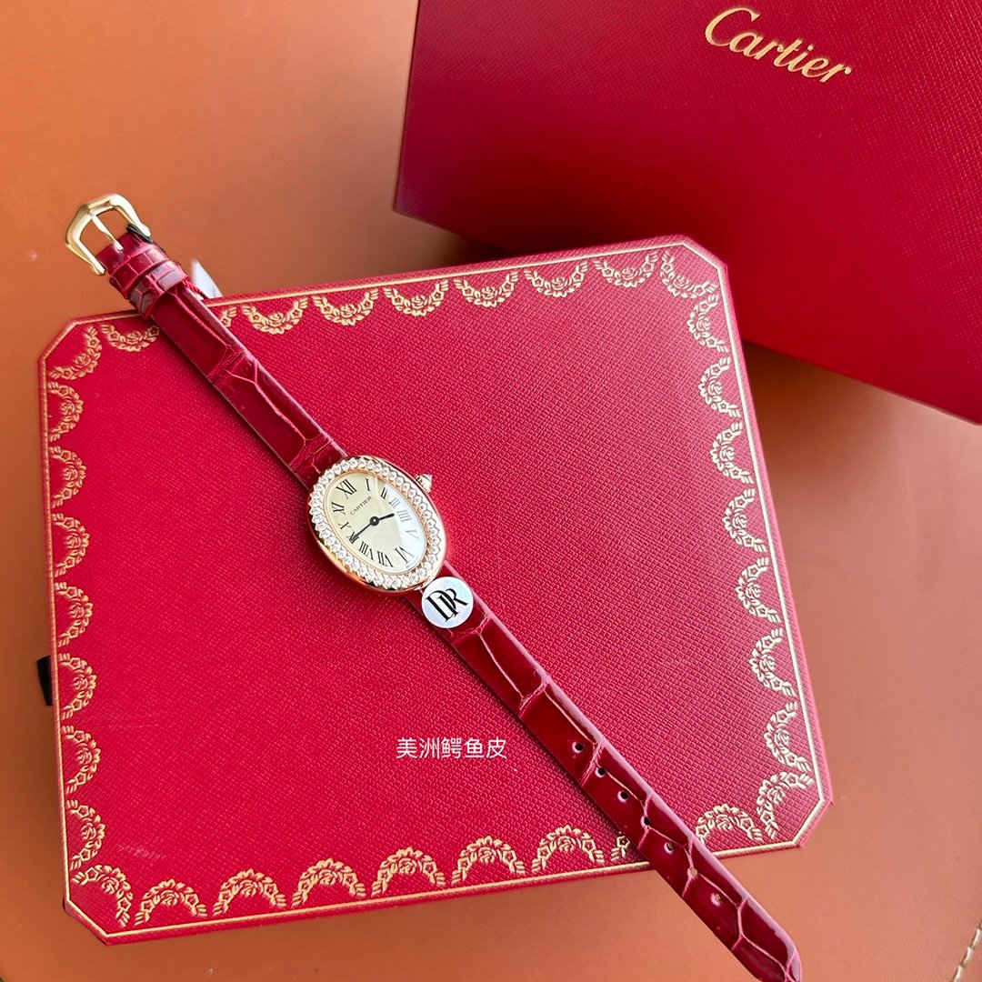 卡地亞（Cartier）原單金殼女錶優雅氣質新品法式經典款