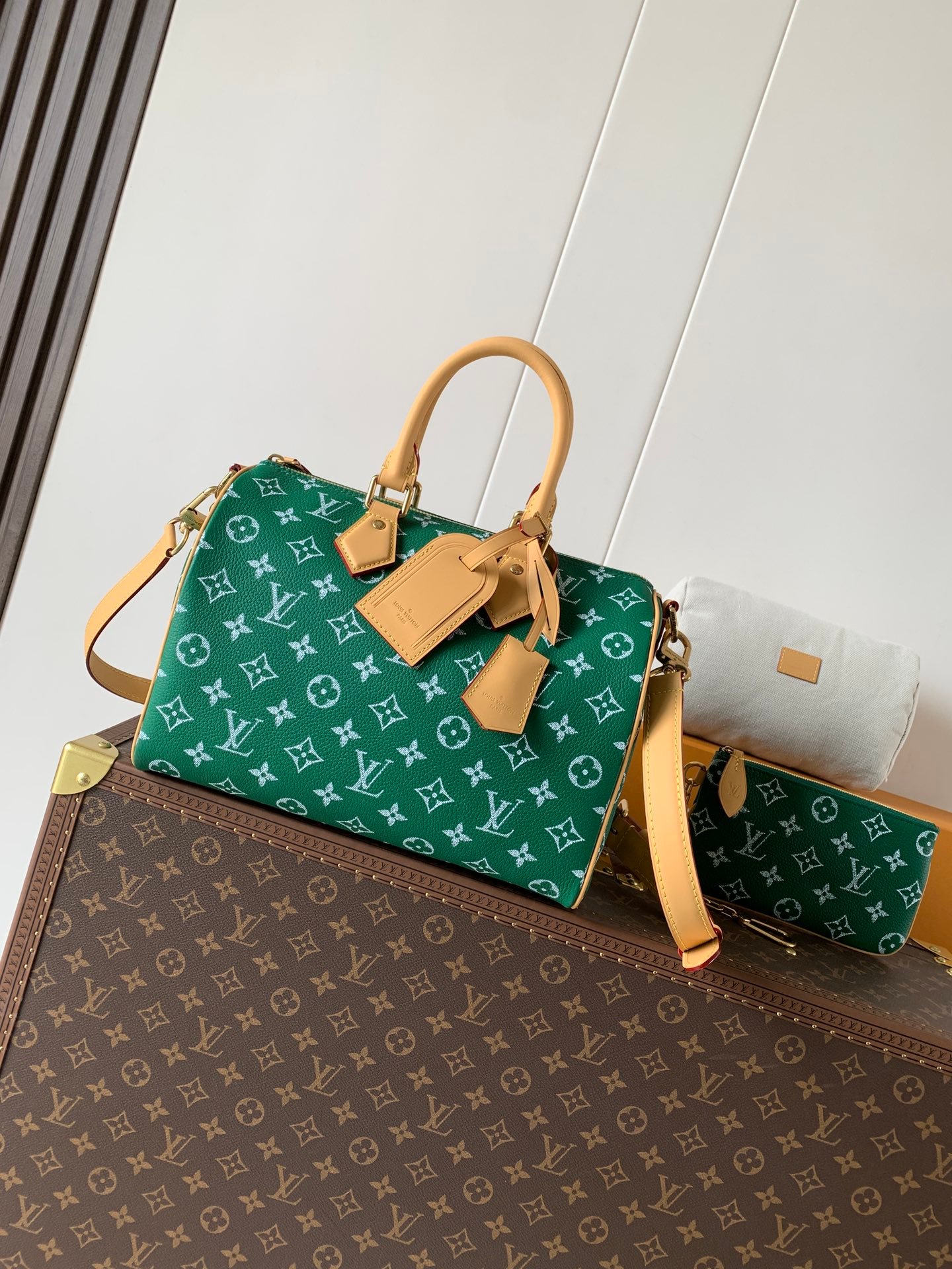LV 精品仿製 迷你手提包 綠色 Monogram 清新耐看  法式質感風格M15241