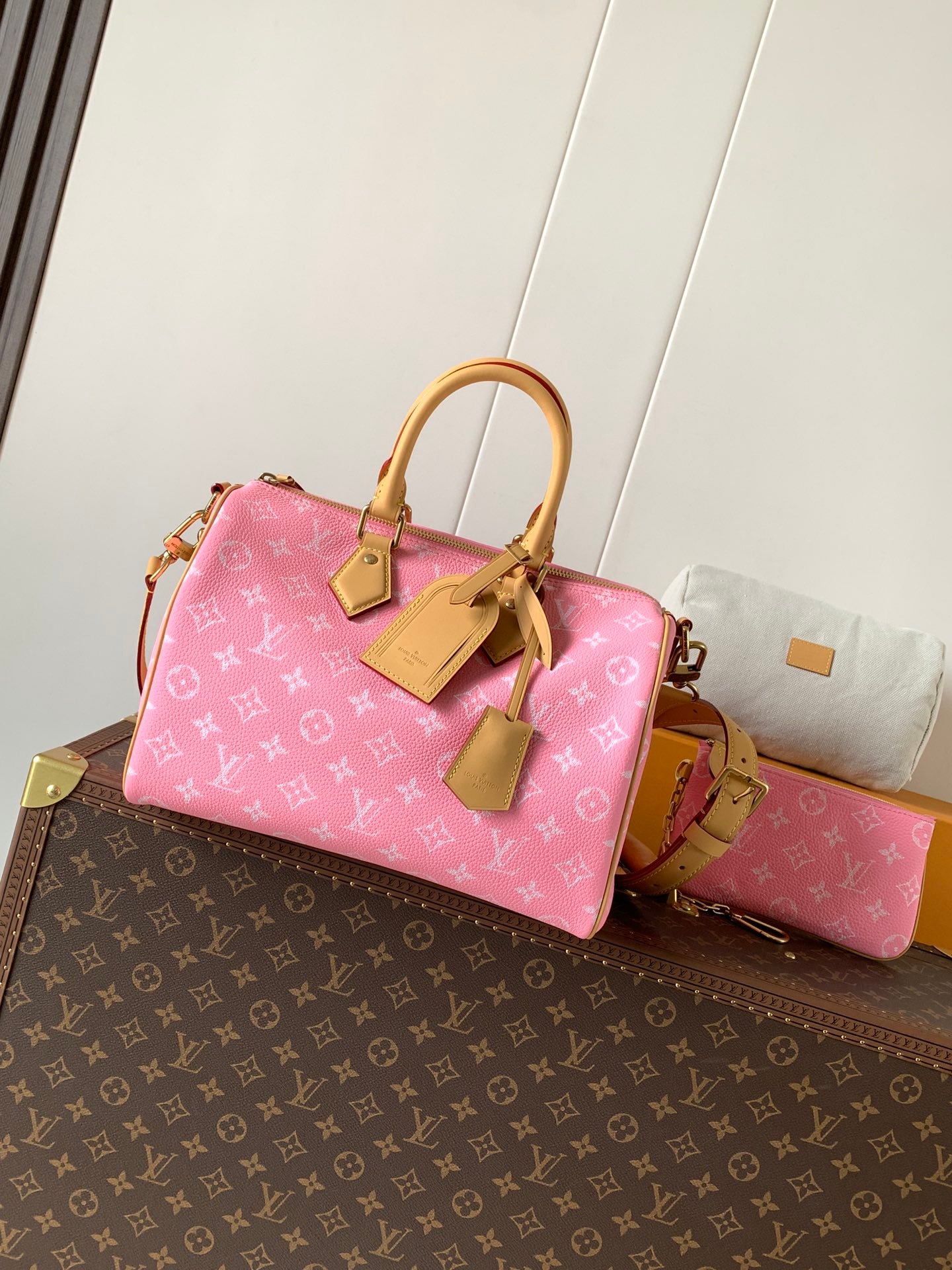 LV 頂級原單 迷你手提包 粉色 Monogram 柔和甜美  法式優雅風M13914