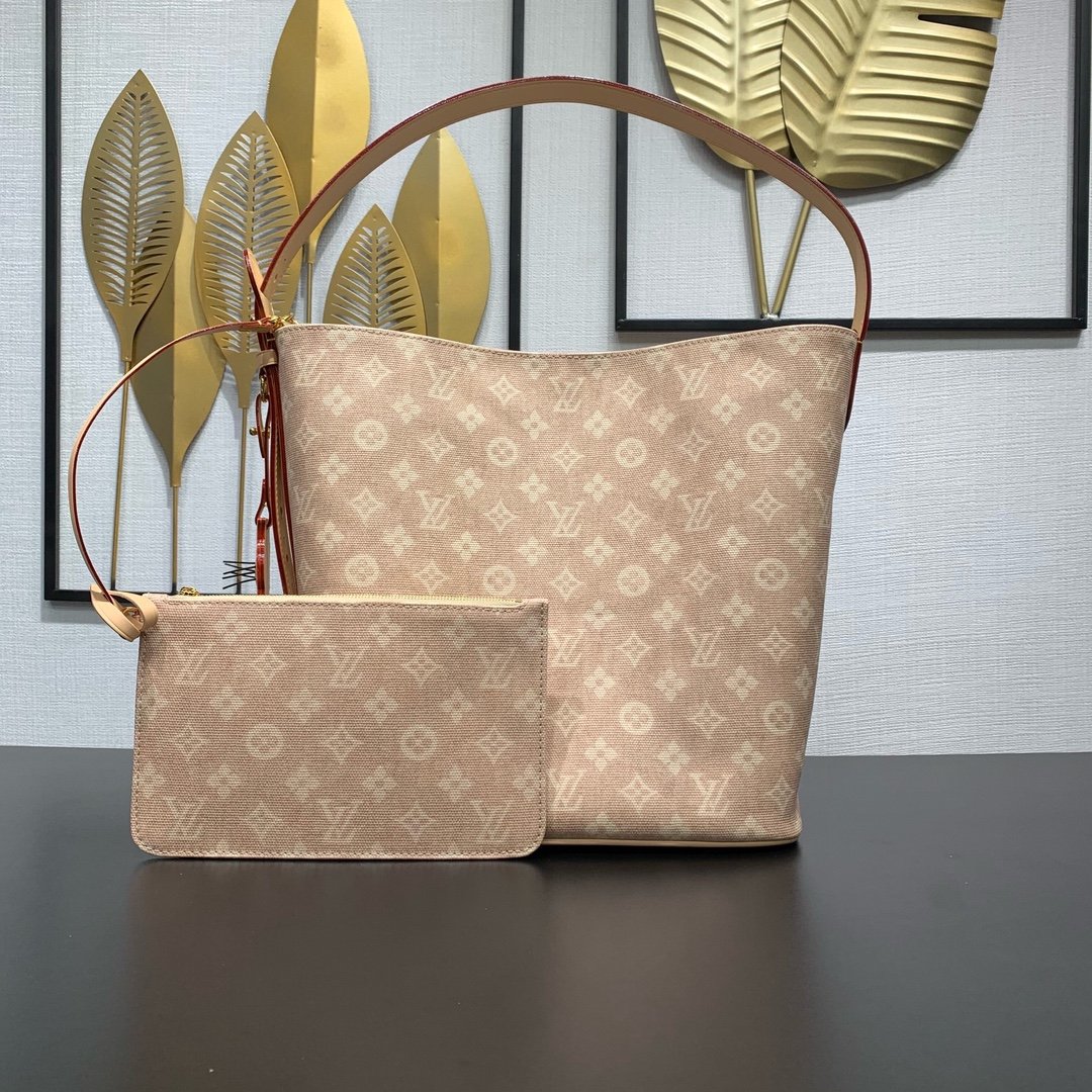LV 高仿 Monogram 米色子母托特包 優雅百搭  新品法式奢華風格M25727