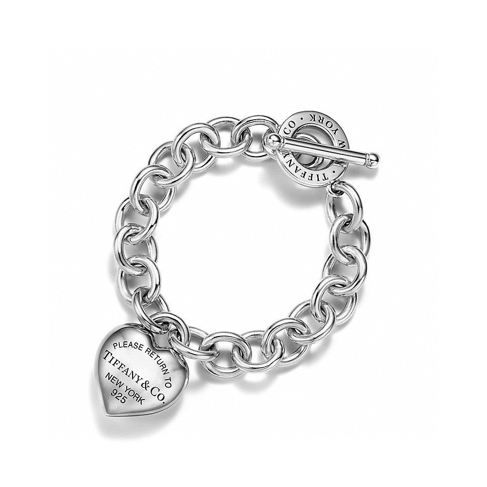 Tiffany高仿網站經典心形純銀手鍊T扣設計百搭細節復刻品牌銀飾