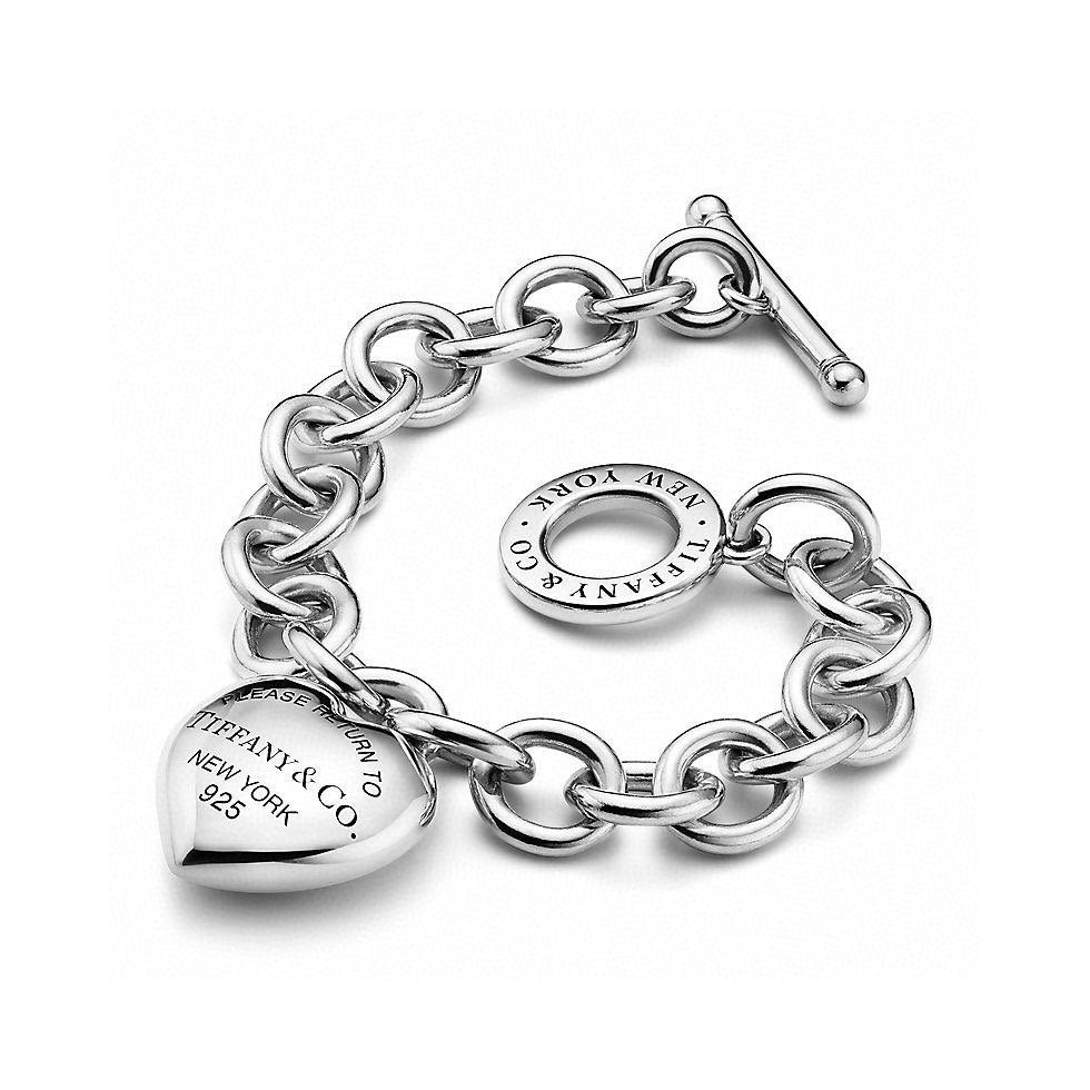 Tiffany高仿網站經典心形純銀手鍊T扣設計百搭細節復刻品牌銀飾