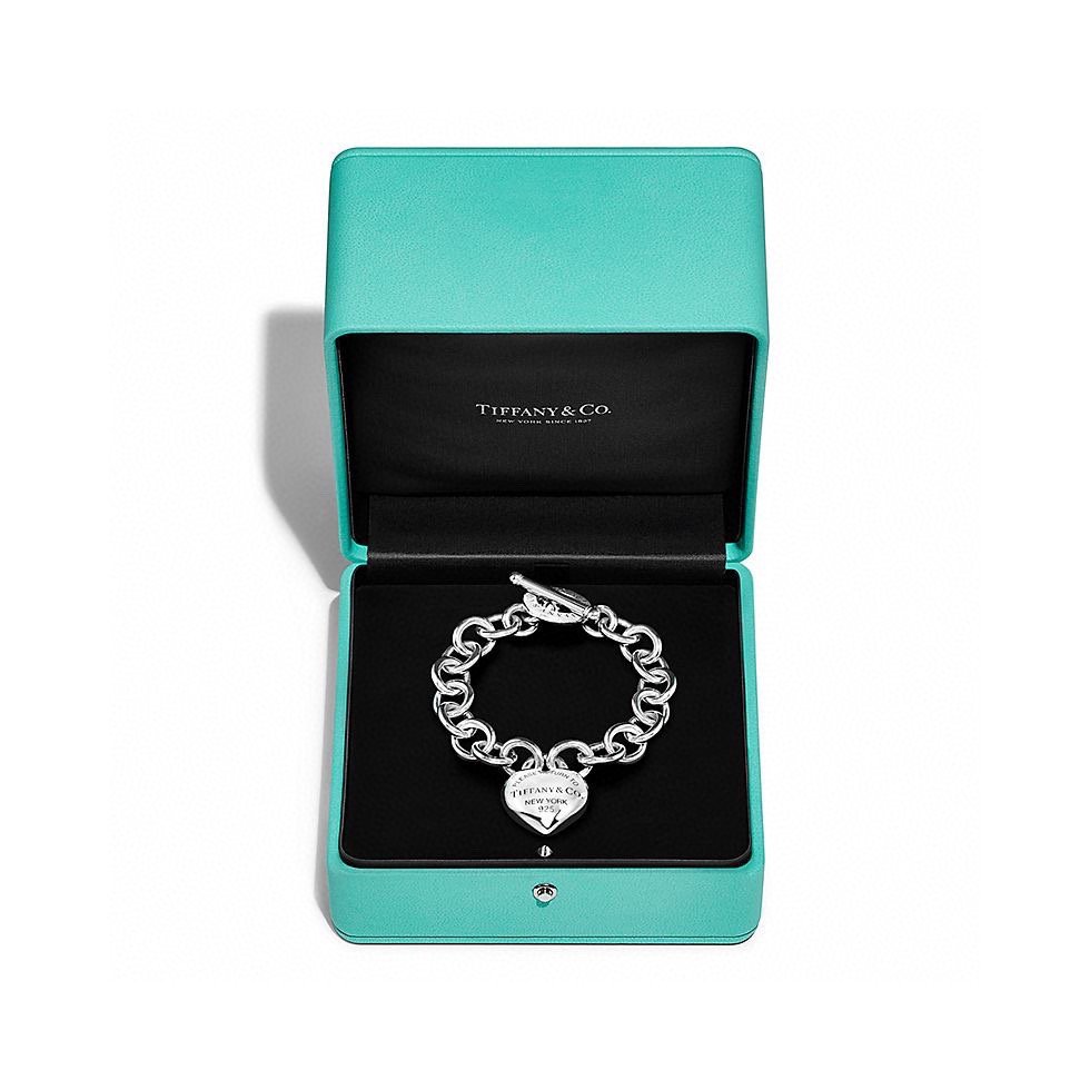 Tiffany高仿網站經典心形純銀手鍊T扣設計百搭細節復刻品牌銀飾