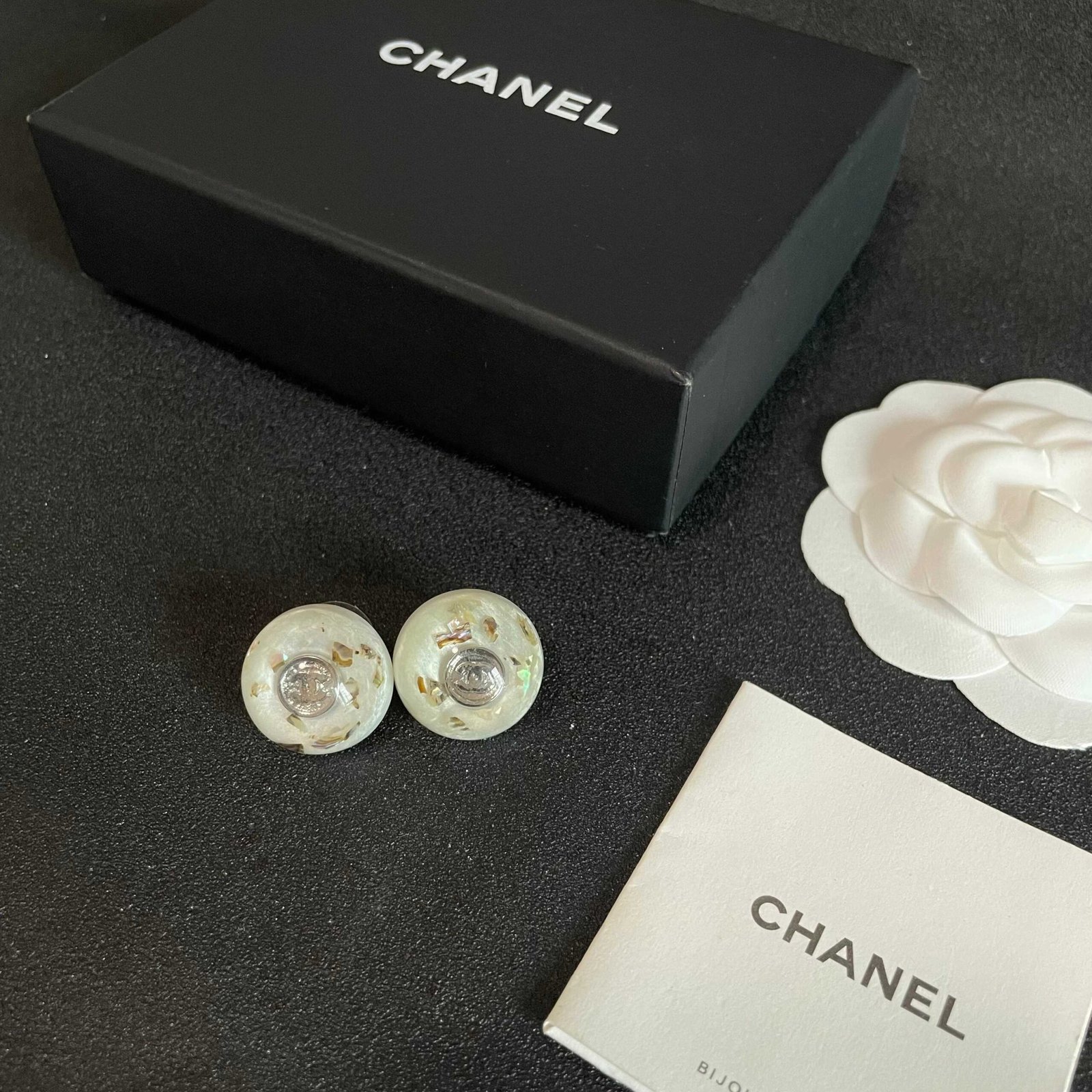 Chanel高仿珍珠圓形耳環復古氣質耳飾優雅百搭經典法式時尚女款