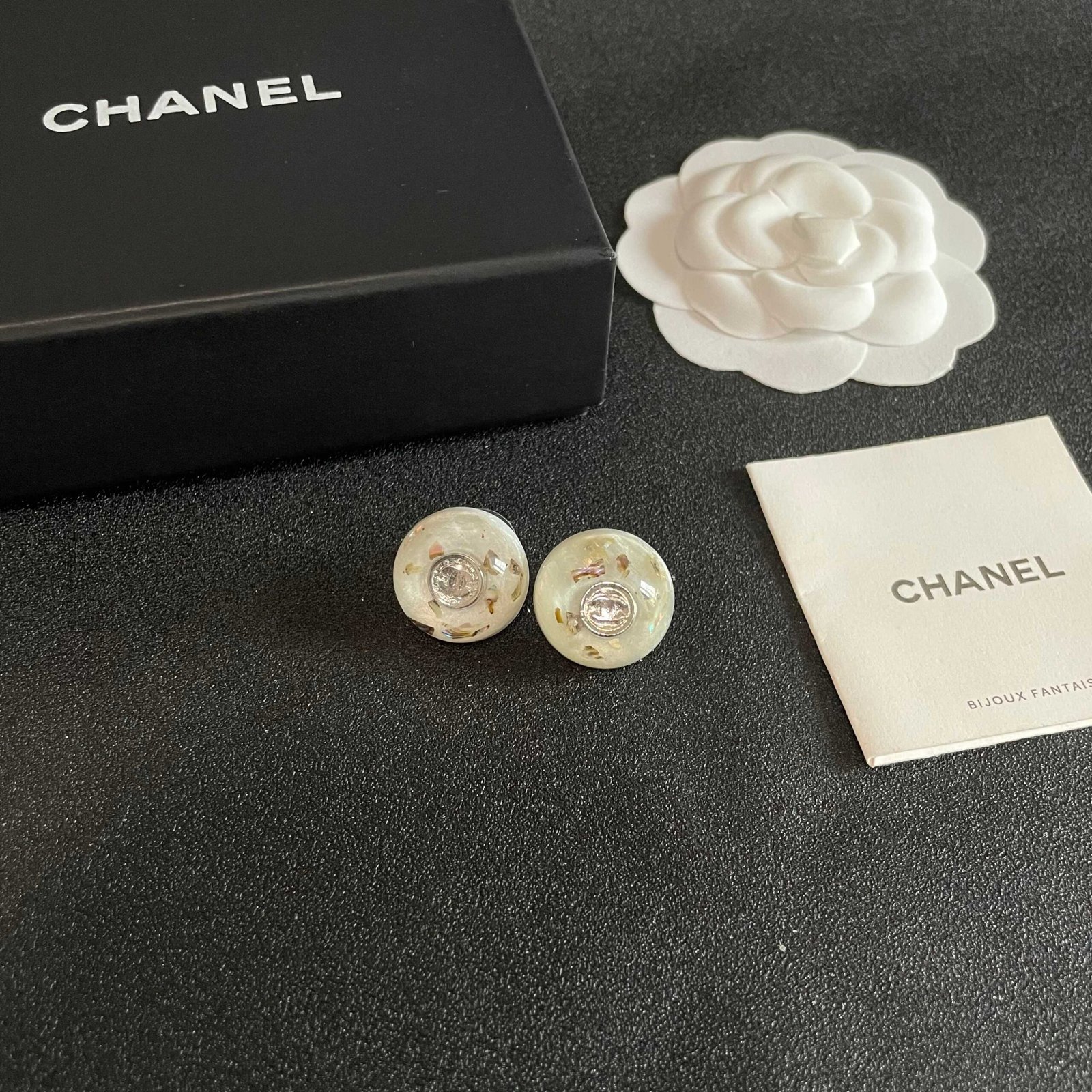 Chanel高仿珍珠圓形耳環復古氣質耳飾優雅百搭經典法式時尚女款