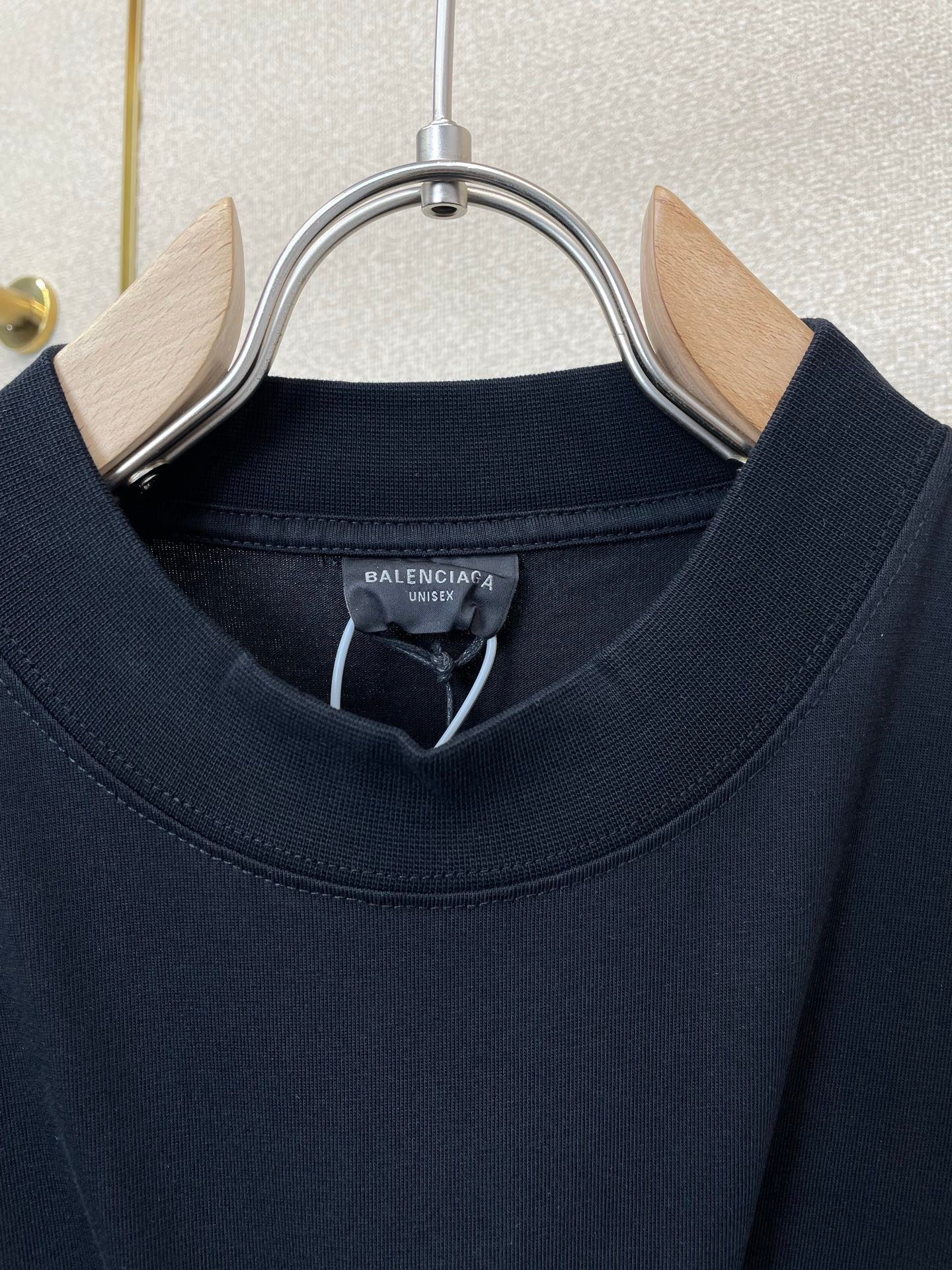 BalenciagaA貨短袖T恤黑色經典小Logo刺繡設計簡約百搭新品街頭時尚風