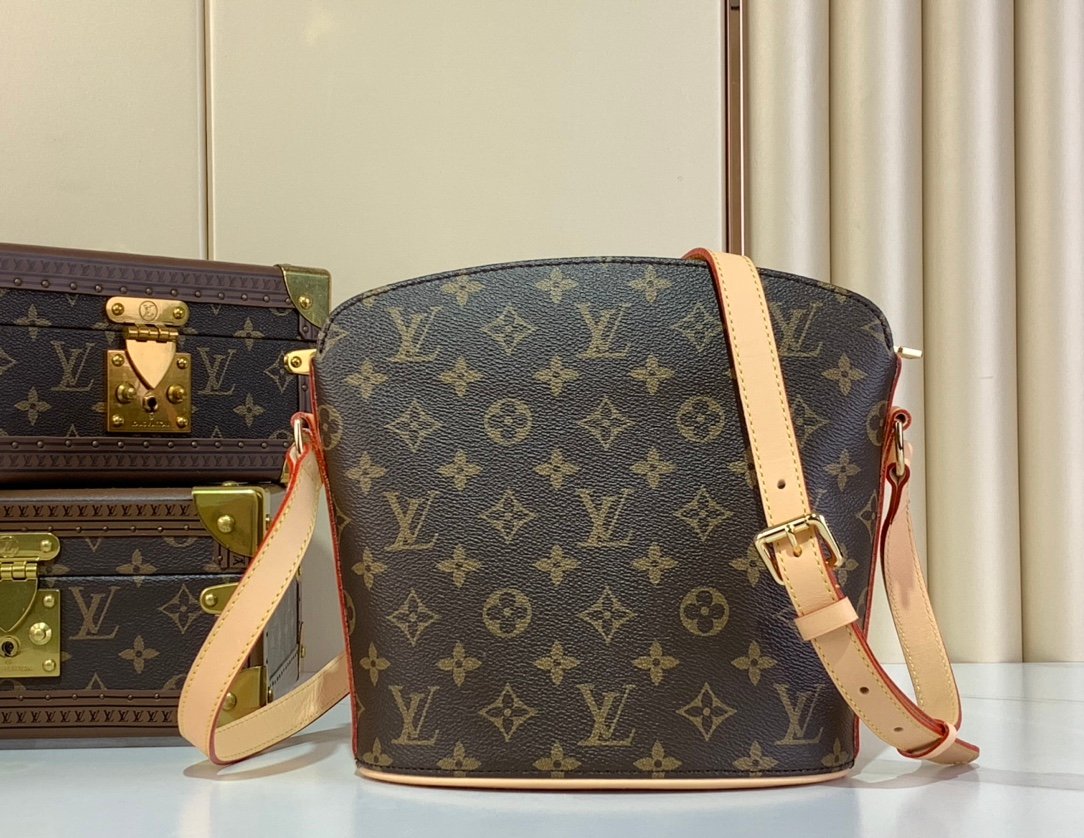 LV一比一斜背包M51290 Monogram老花水桶包單肩設計經典百搭復古奢華風格
