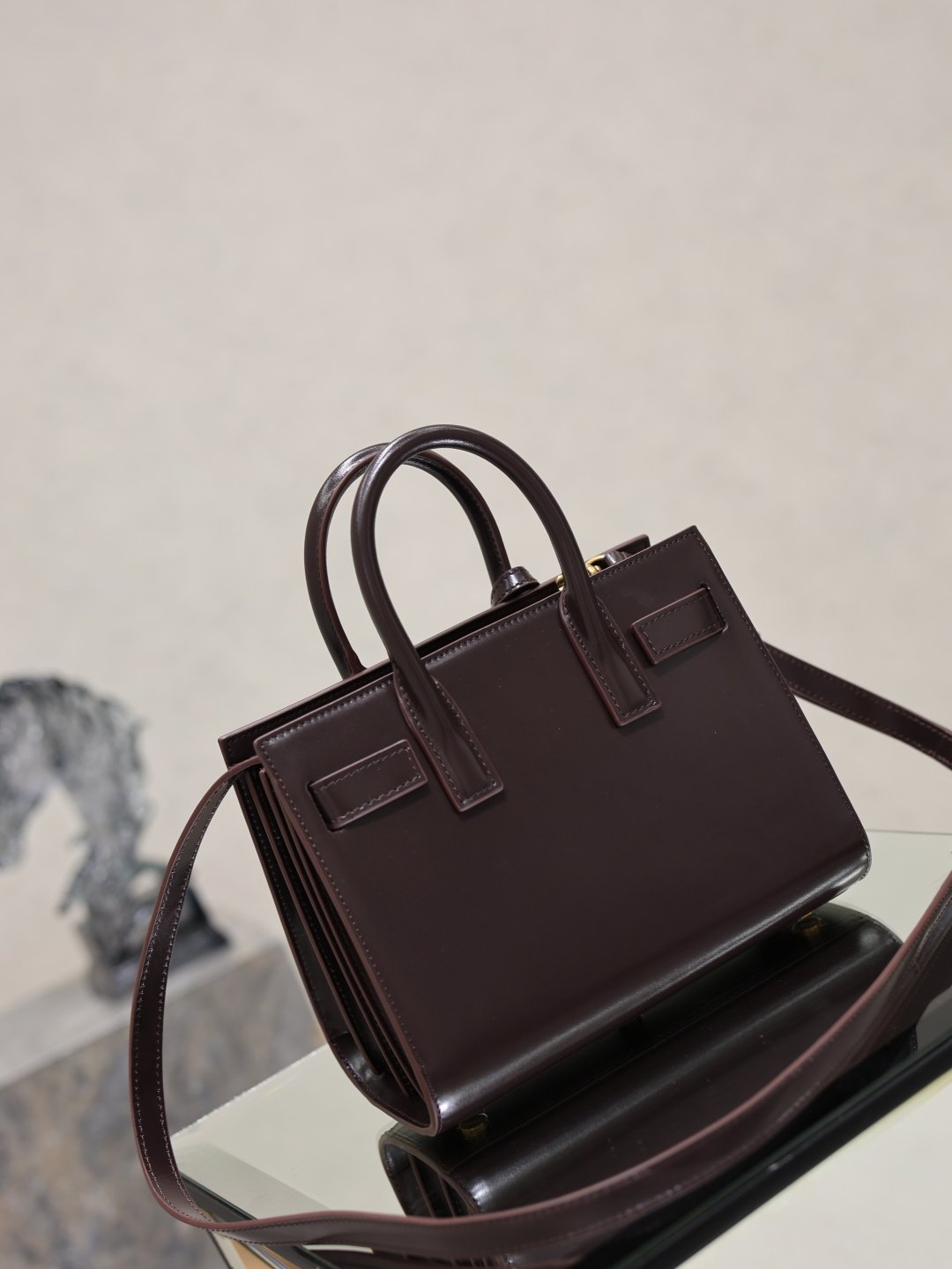 YSL 精品仿製 酒紅色手提凱莉包 優雅耐看 法式奢華717440