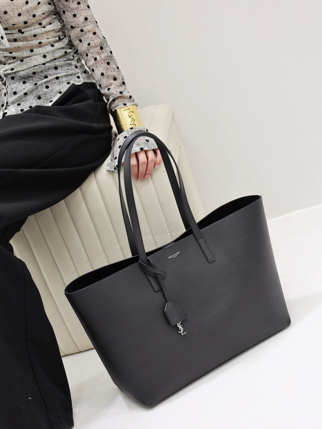 YSL 精品仿製 黑色托特購物包 簡約百搭 都會輕奢394195