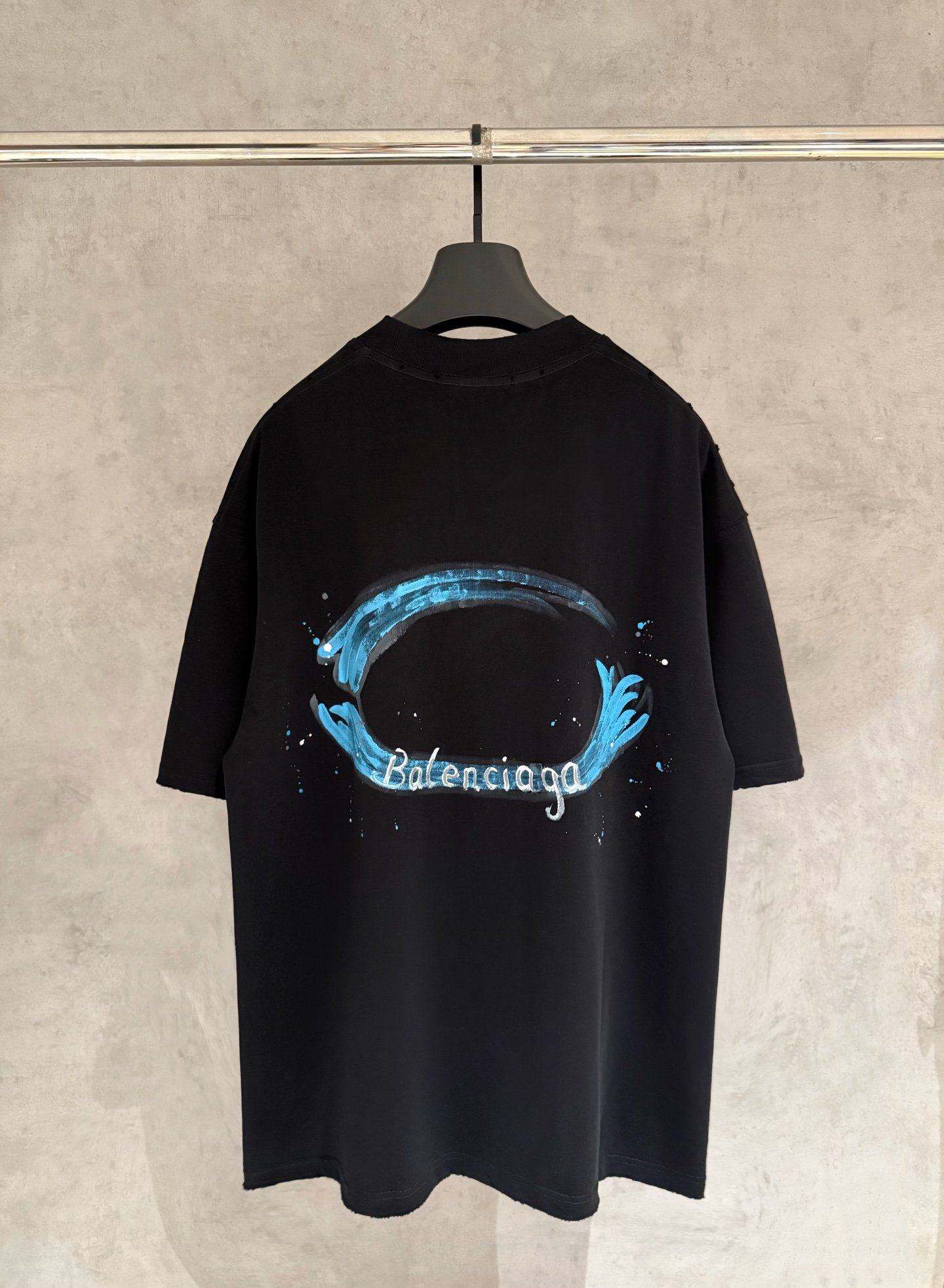 Balenciaga 復刻版 手寫Logo印花短袖T恤 百搭耐看 街頭時尚
