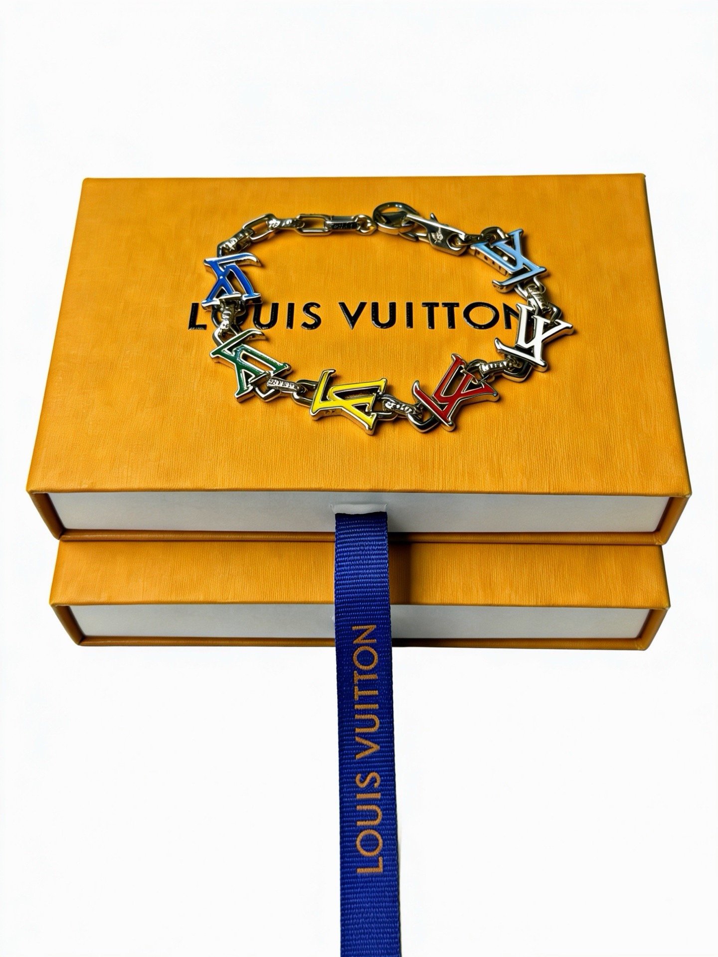 LV 超A貨 彩色LOGO鏈條手環鑰匙扣 人氣 街頭時尚