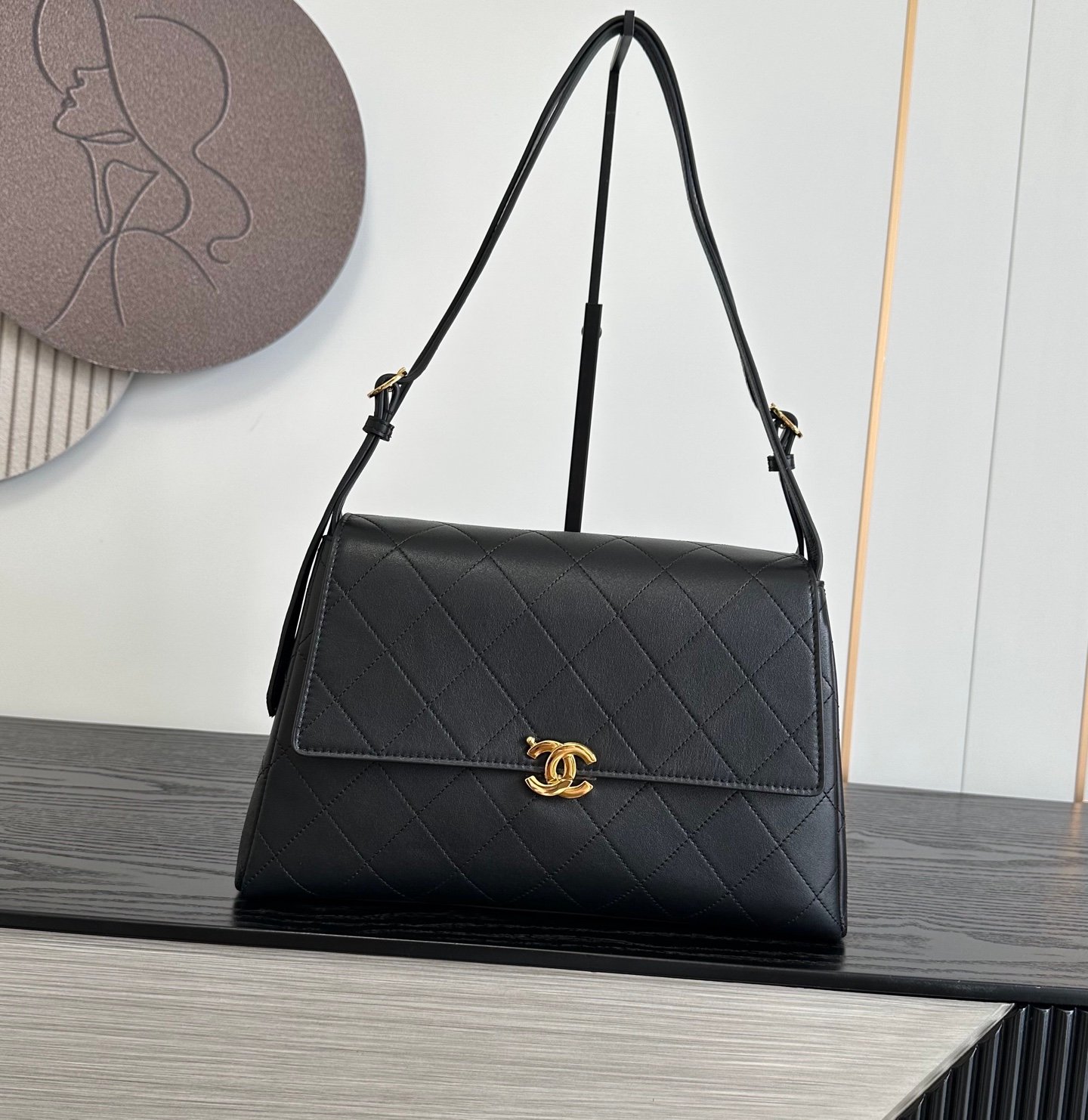 CHANEL 菱格紋鏈條肩背包 精緻版 百搭 法式奢華