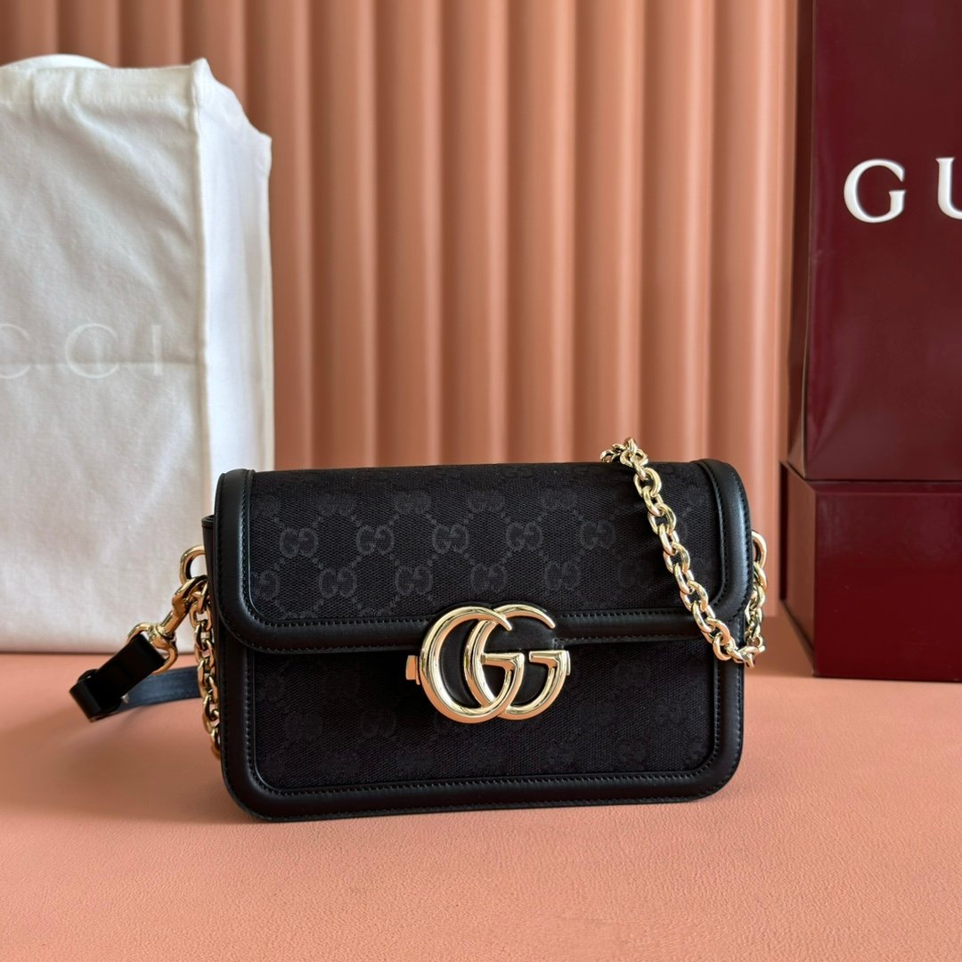 GUCCI 精緻版 GG鏈條肩背包 優雅 百搭 都會輕奢