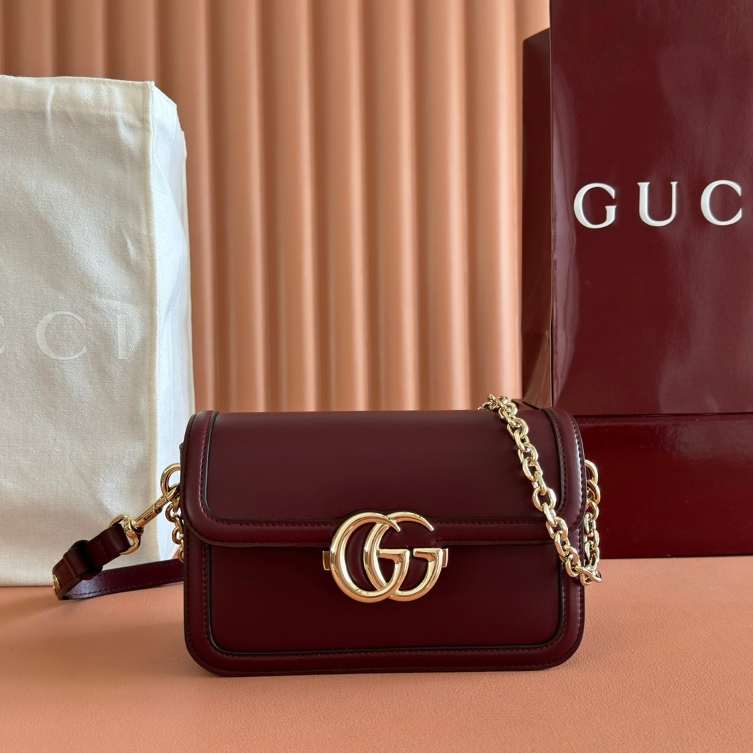 GUCCI 精緻版 GG鏈條肩背包 優雅 百搭 都會輕奢