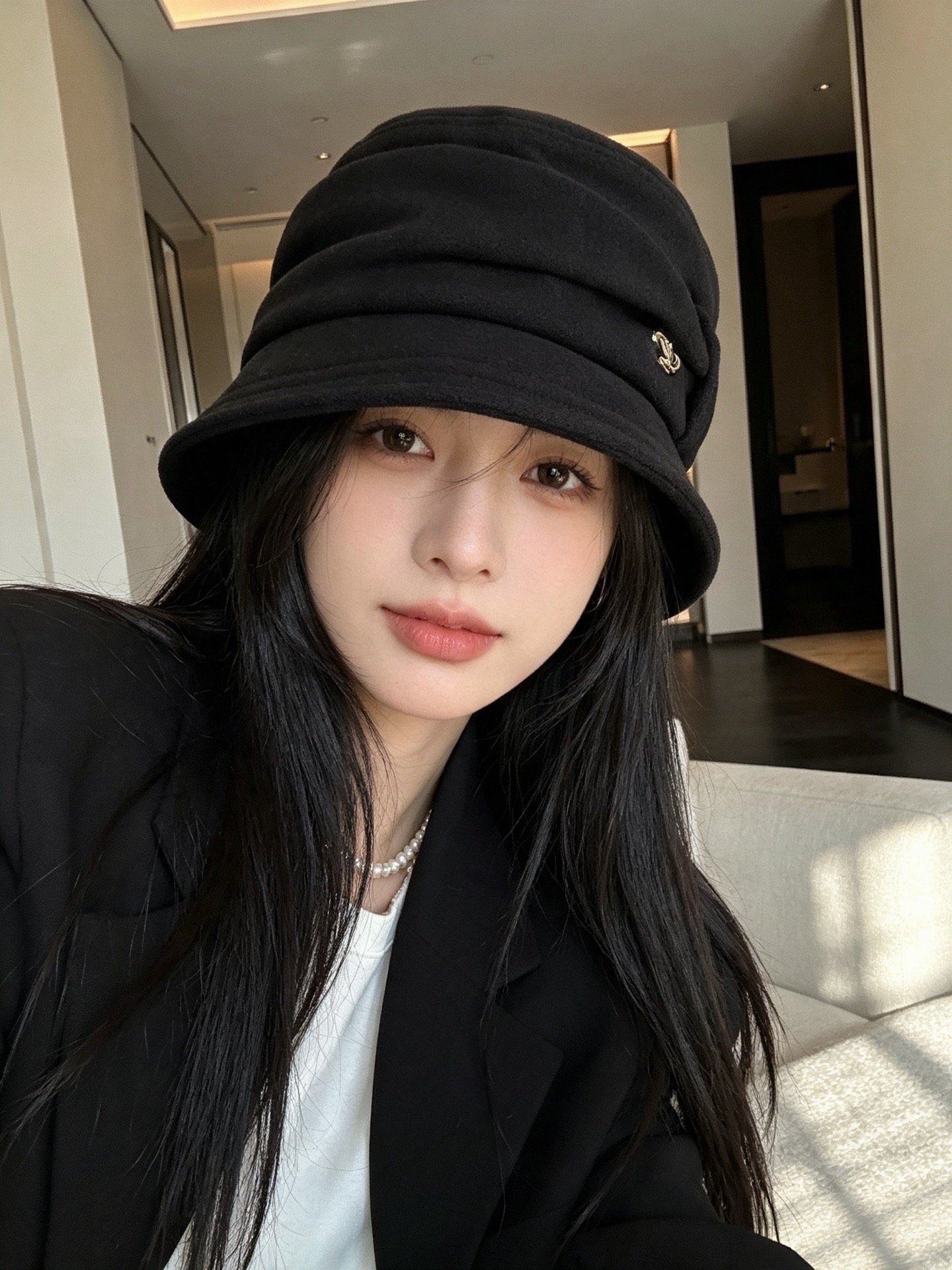 CHANEL 頂級黑色雙C羊毛漁夫帽 2026 秋冬百搭帽款 法式優雅穿搭推薦